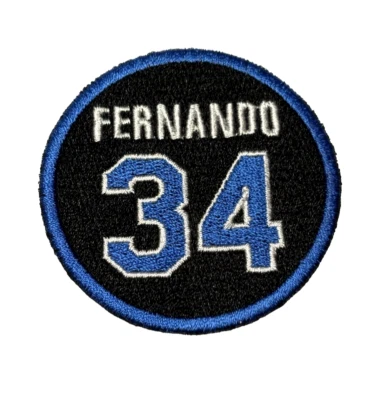 LOS ANGELES DODGERS Fernando Valenzuela 34 Memorial Patch 2024 World Series LA Dodgers Jersey Patch