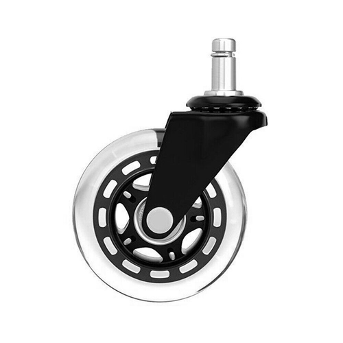Set Of 5 Heavy-Duty Office Chair Casters - 3-Inch Rubber Wheels, Floor Protecting, Quiet & Smooth Roll