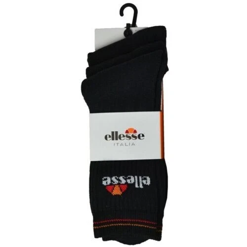 NEW PACK OF 3 ELLESSE MENS SOCKS THERMAL WINTER WALKING WARM BLACK SPORT 7-11 UK