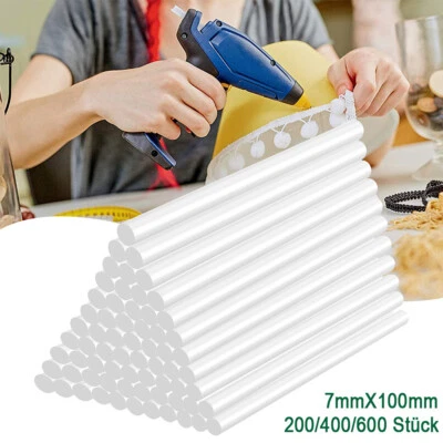 FOREVER SPEED 200-600Stück, Heißklebesticks 7mm Transparente Klebestifte für Heißklebepistole