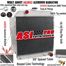 4 ROW CORE ALUMINUM RADIATOR fit 1958 CHEVY IMPALA CAPRICE BELAIR BEL AIR AT/MT