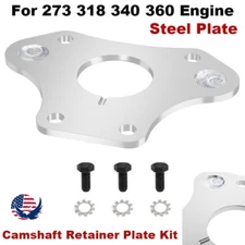 For 273 318 340 360 Engine Camshaft Retainer Plate Kit with Lock Washers & Bolts