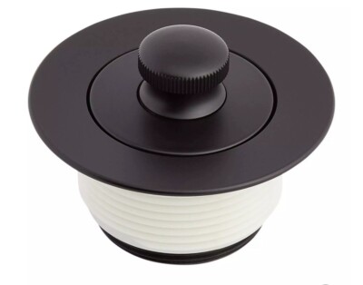 Signature Hardware Black Bathtub Drainer, Matte Black