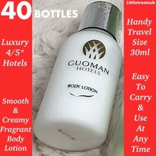 40 BOTTLES GOUMAN HOTELS LUXURY BODY LOTION,WITH SHEA BUTTER & GRAPE SEED OIL,