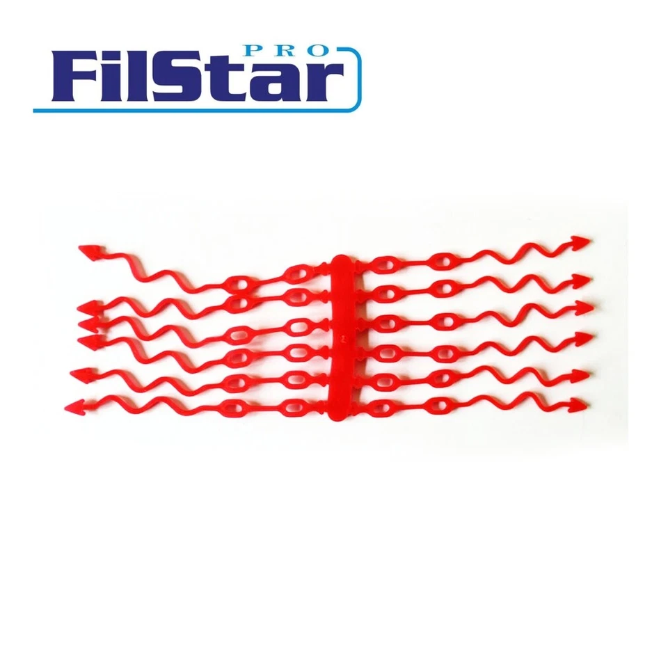 10 x "TEAM FILSTAR" Schnuranker für Wickelbrett, Vorfachhalter (0,38 EUR/St.)