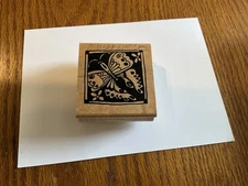 Marsha McCarthy American Art Butterfly In Frame Rubber Stamp