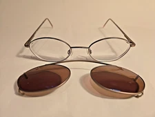 Golf Club 6001 H Vintage Eyeglasses W/ Sunglasses Clip Polished Bronze 47-20-132