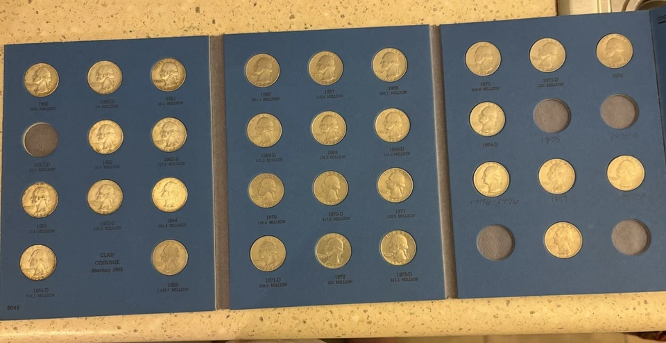 1968 Washington Quarter Album w/ 30 Quarters + 1 2017 SP70 - Image 2 of 4