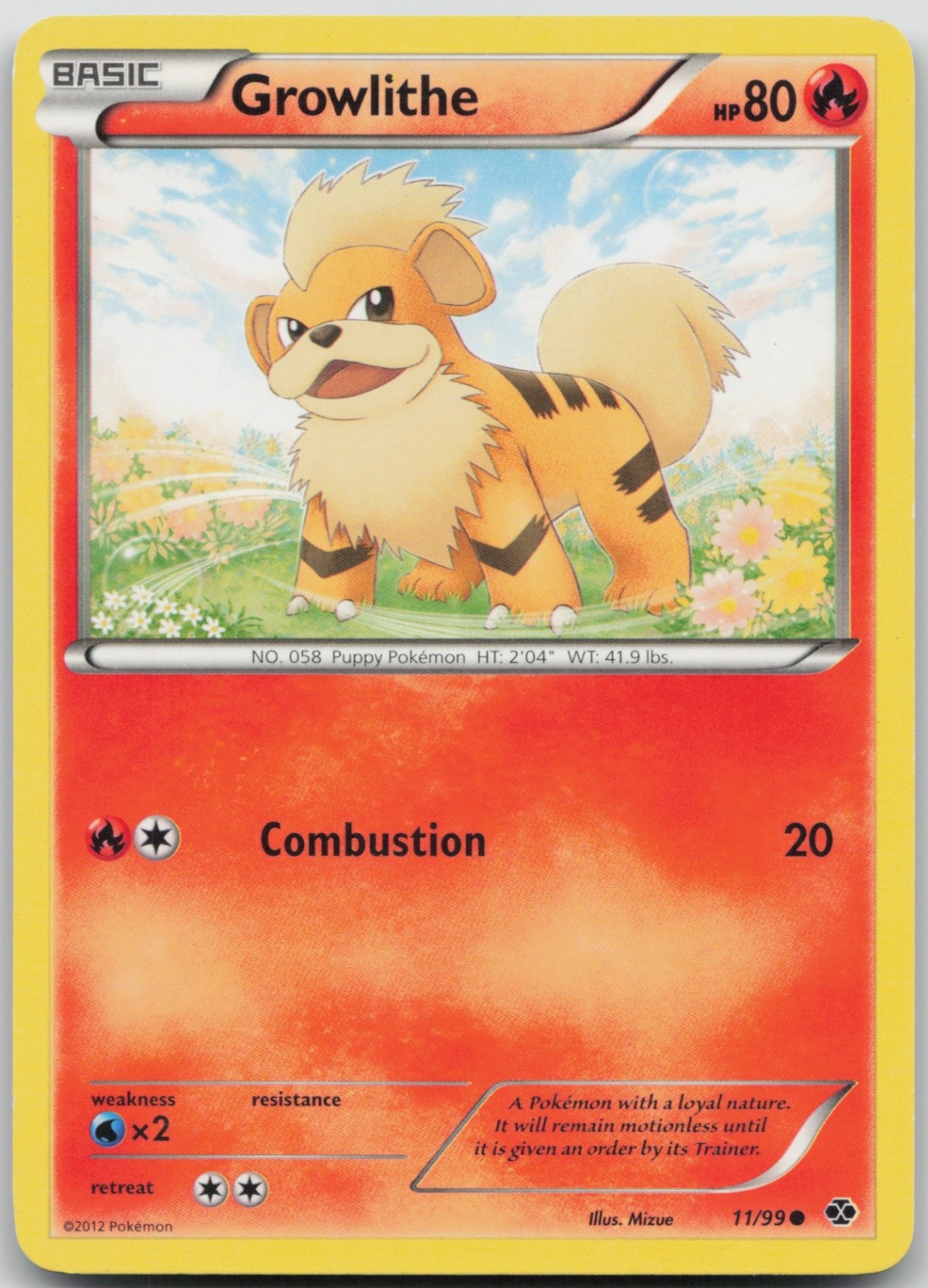 Growlithe (11) 11/99 Common Next Destinies LP Normal