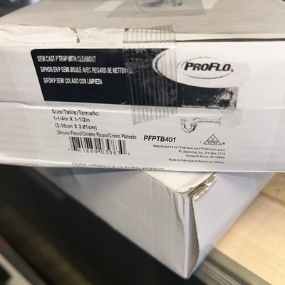 PROFLO PFPTB401 Trap, Tailpiece Accessory Cast Body P Trap Chrome with clean out