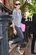 SJP BY SARAH JESSICA PARKER Minnie 75 Glittered Mesh ANKLE BOOTS US  9-9.5 / 40