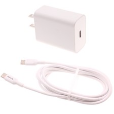 18W Fast Home Charger PD Type-C 6ft USB-C Cable Quick Power for Smart Phones