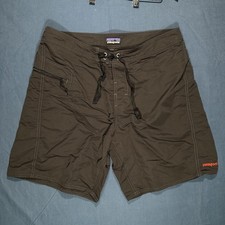 Patagonia Stretch Wavefarer Board Shorts Mens 32 x 10 Black Surf Swim Gorpcore