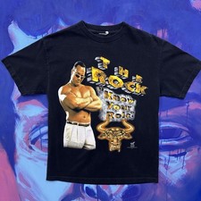 Vintage 1998 WWF The Rock  Know Your Role  T Shirt, Size Medium Cut Tag