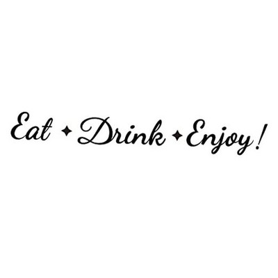 Eat Drink Enjoy Quotes Wall Stickers Vinyl Wall Decor Stickers DIY Saying
