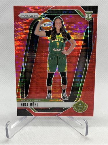 2024 Prizm WNBA NIKA MUHL Red Pulsar Rookie Cards RC #75 & #146 Storm - Picture 5 of 6