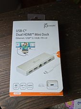 j5create JCD381 USB Type-C Dual HDMI Mini Dock Adapter