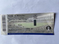 Everton V Manchester City 12/01/2008 Premier League Ticket Stub