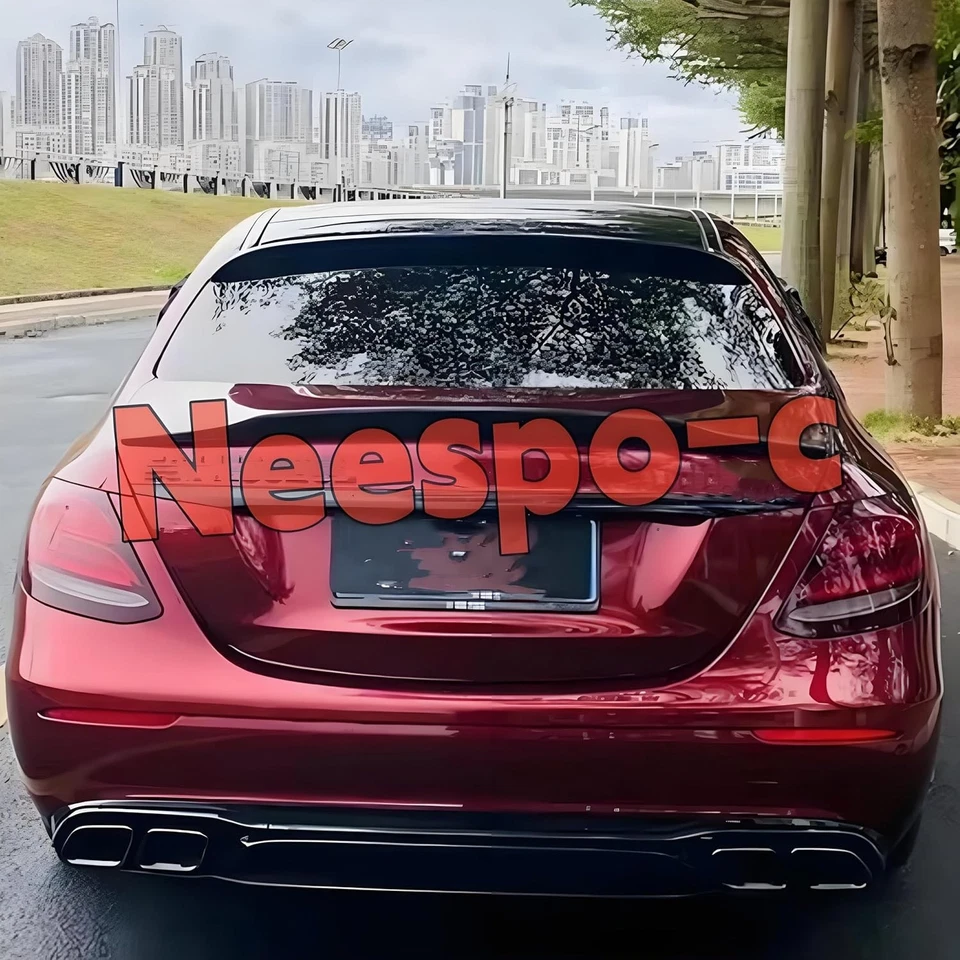 For Mercedes E-Class W213 E53 E63 Rear Window Spoiler Roof Wing Gloss BLK 17-23 Foto 4 de 4