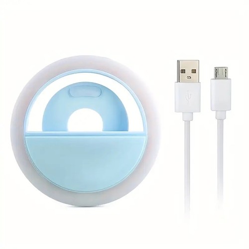 Mini Ring Light LED Ricaricabile per Selfie, PC e Trucco - Ideale per TikTok - Foto 3 di 10