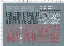 1100 German 0-9 Numbers Character Figures Markings Tank Panzer Water Decal