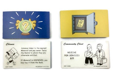 Monopoly 2001 Simpsons Edition Parts Pieces: COMMUNITY CHEST & CHANCE CARDS FREE