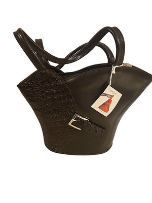 Oxone Paris Handbag NWT Brown Leather Style Elegant PRIX Collection