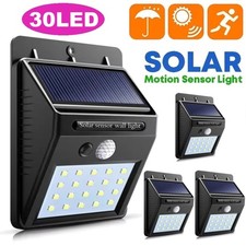 4PCS Solar LED Motion Sensor Wall Light Outdoor Waterproof Garden Security Lamp