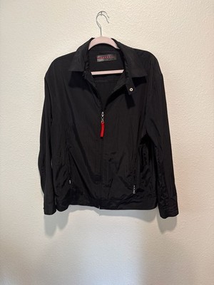し*た様 PRADA LINEA ROSSA Ripstop Nylon Jac Prada Sport Linea Rossa Vintage Black Cotton Zip-Up Jacket | eBay