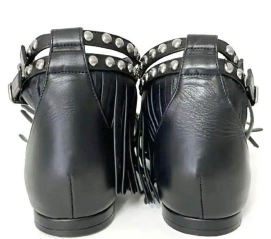 Sandali gladiatore Saint Laurent Edith Slimane pelle nera taglia 37 donna originali