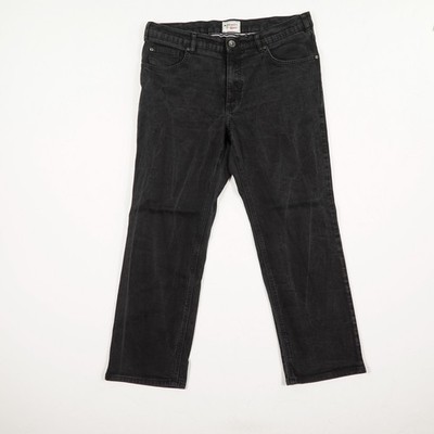 PECKOTT Herren Jeans Hose Gr. 38/30 schwarz 5 Pocket gerades Bein Mid Waist Baum