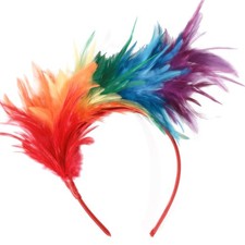 Feather Fascinator Women Headpiece Halloween Merry Christmas Tea Party 20s 50...