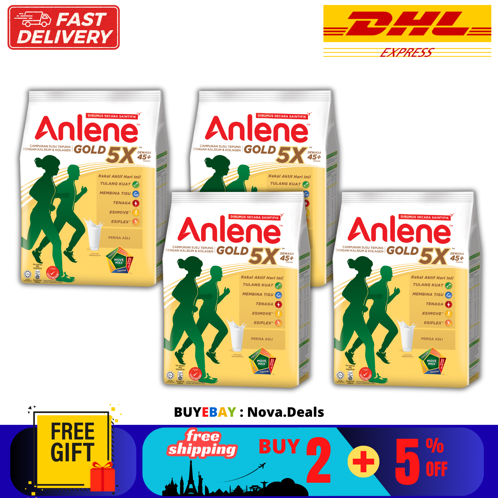 ANLENE GOLD MILK POWDER for ADULT 45 YEARS OLD OR OLDER 1Kg - Image 67