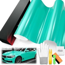 1.6FTx5FT PET Super Gloss Metallic Teal High Glossy Vinyl Wrap Auto 1.6FT x 5FT