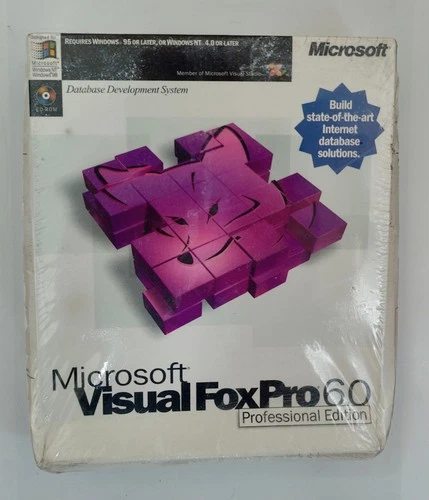 Microsoft Visual FoxPro 6.0 Professional Edition Sealed Slighlty Crushed
