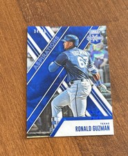 Ronald Guzman 2017 Panini Elite Aspirations Blue #120 Rangers Yankees /75