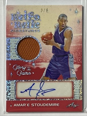 2025 Leaf Glory of the Game Amar'e Stoudemire Retro Relic Signatures Auto /6 SSP