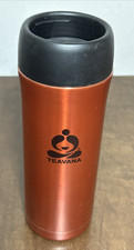 Teavana Bicchiere da Viaggio Tè, Infusore Rame Marrone Acciaio Inox Coperchio Pulsante