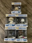 Lot Of 5 Amazon Ex. Star Wars Large Funko Pop Chewbacca Flocked,Wampa,Vader