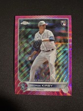 George Kirby 2022 Topps Chrome Update USC101 Pink Wave Refractor RC Mariners