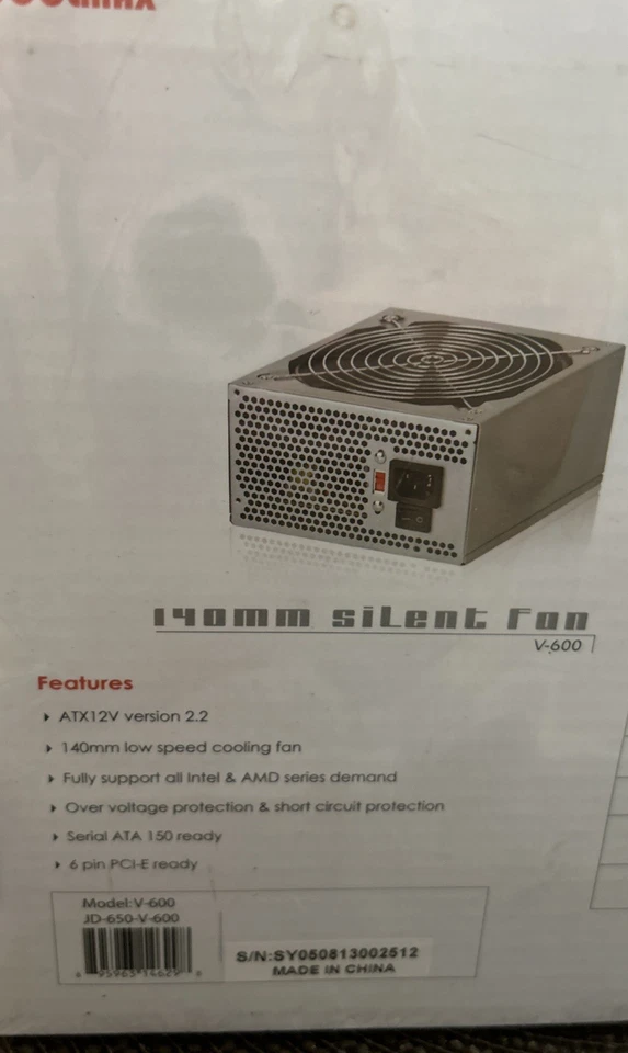 CoolMax V-600 140MM Silent Cooling Fan Sealed - Image 4 of 4
