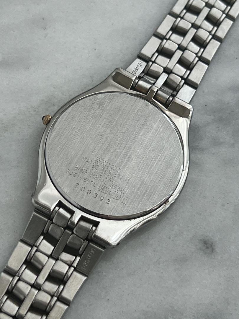 Seiko Dolce Men's Quartz Watch 8J41-6030 Stainless Steel Used