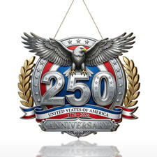 250Th Anniversary Door Sign, 2D Patriotic Eagle Wreath, 4Th of July Wreath for F