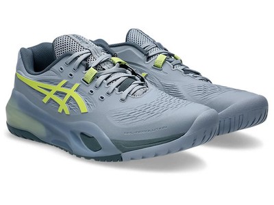 Asics Tennis Shoes GEL-RESOLUTION X WIDE Grey Blue/Pistachio