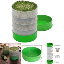 Alfalfa Seed Sprouter 4 Trays Indoor Growing Kit Healthy Lifestyle