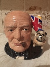 Royal Doulton Winston Churchill Character Jug of the Year D6907 Rare Large boxed