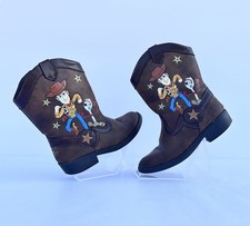 Toy Story Disney Western Cowboy Brown Woody Forky Kids Boots Size 11 Too Cute