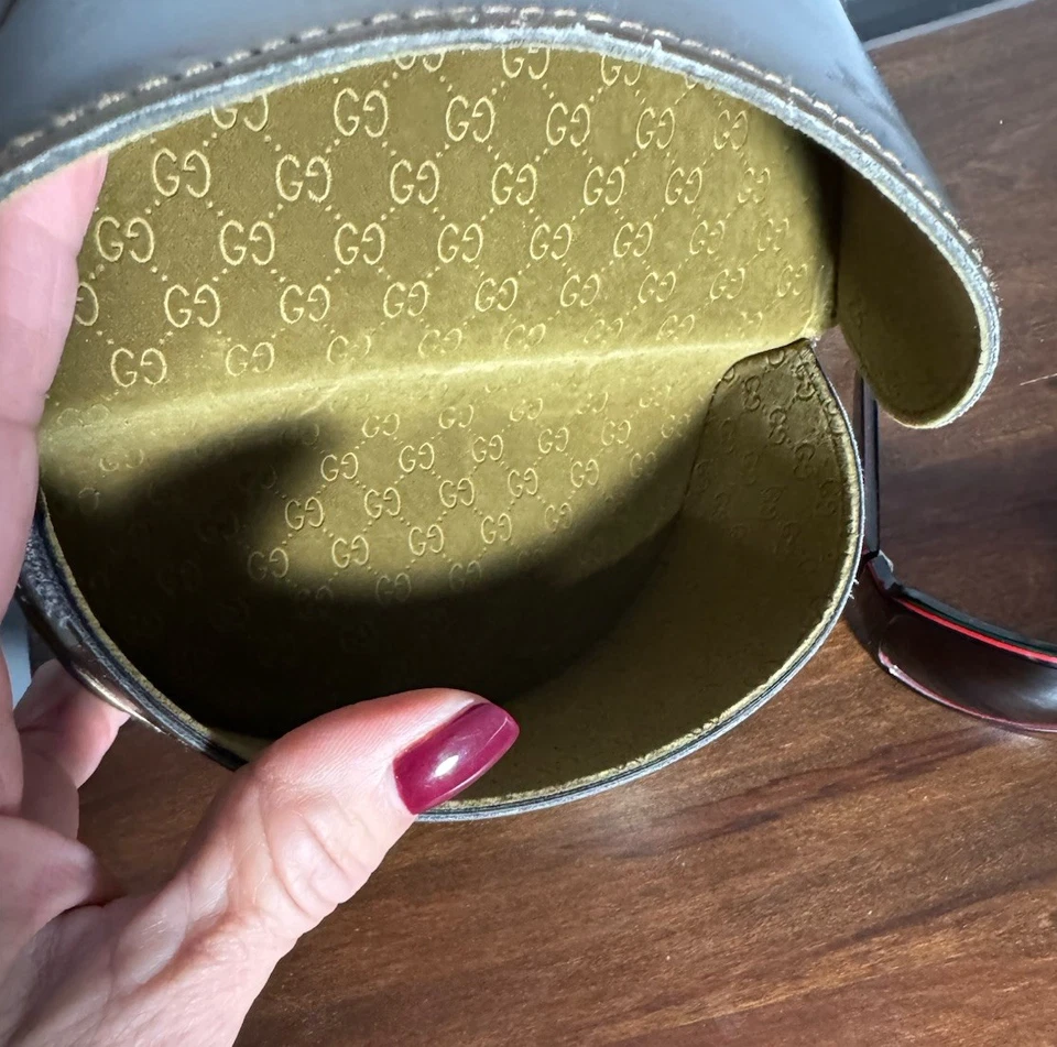 Gafas de sol GUCCI GG 1621 S negras con montura roja oscuras para hombre elegantes retro Foto 3 de 4