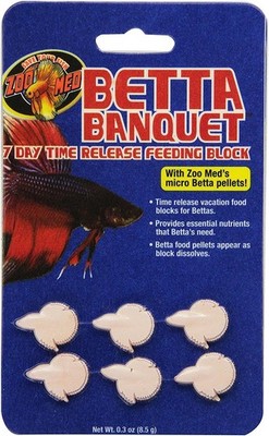 Zoo Med Betta Banquet 7-Day Time Release Feeding Block 0.3-Ounce