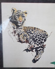 Crown Elegance Crewel Picture Kit "Leopard", new old stock, unopened, big cat — photo 1